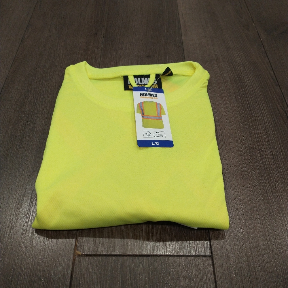 NEW Holmes Workwear High Visibility Safety T-Shirt | 2 Pack L